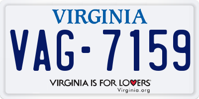 VA license plate VAG7159