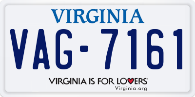 VA license plate VAG7161