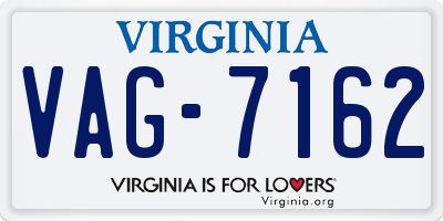 VA license plate VAG7162