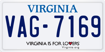 VA license plate VAG7169