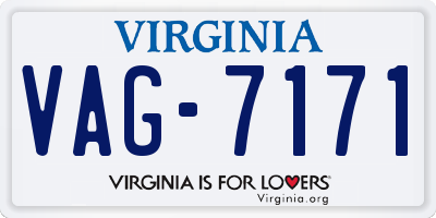 VA license plate VAG7171