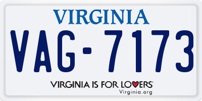 VA license plate VAG7173