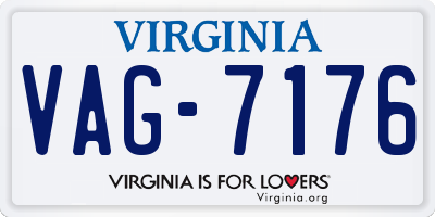 VA license plate VAG7176