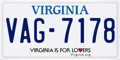 VA license plate VAG7178