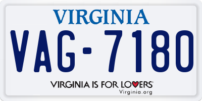 VA license plate VAG7180