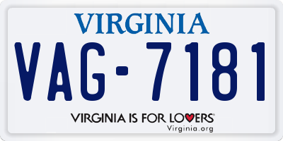 VA license plate VAG7181