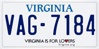 VA license plate VAG7184