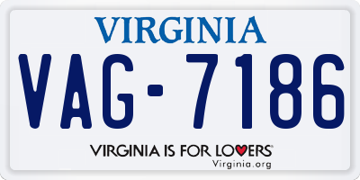 VA license plate VAG7186