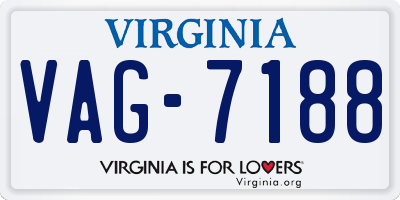VA license plate VAG7188