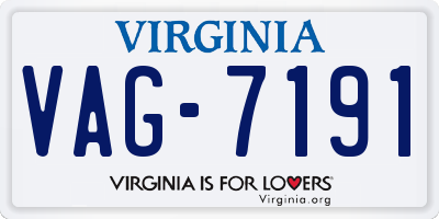 VA license plate VAG7191