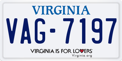 VA license plate VAG7197