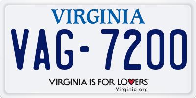 VA license plate VAG7200