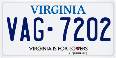 VA license plate VAG7202