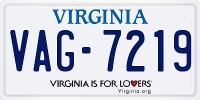 VA license plate VAG7219