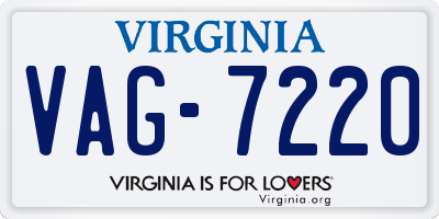 VA license plate VAG7220