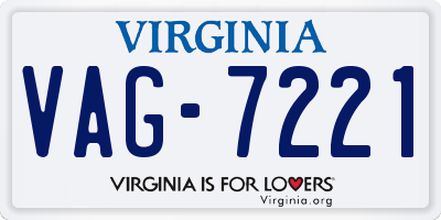 VA license plate VAG7221