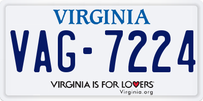 VA license plate VAG7224