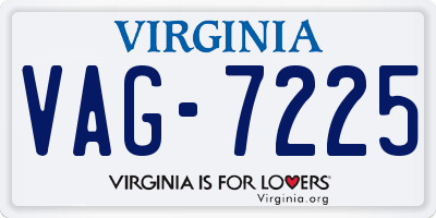 VA license plate VAG7225