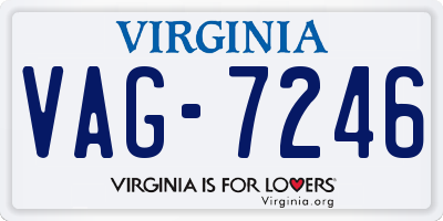 VA license plate VAG7246