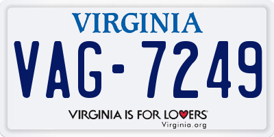 VA license plate VAG7249