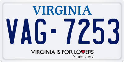 VA license plate VAG7253
