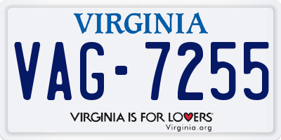 VA license plate VAG7255