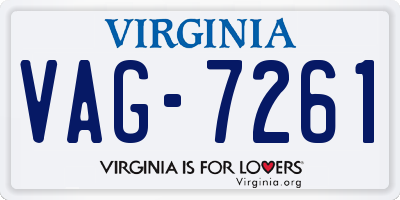 VA license plate VAG7261