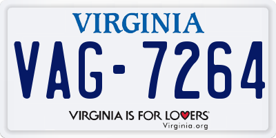 VA license plate VAG7264