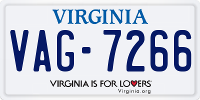 VA license plate VAG7266