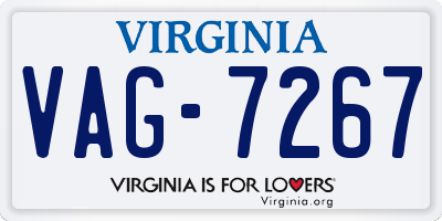 VA license plate VAG7267