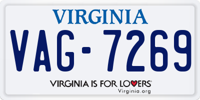 VA license plate VAG7269