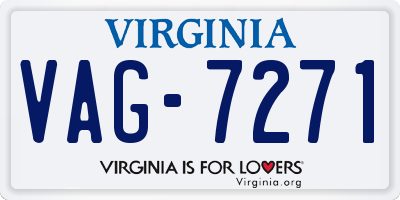 VA license plate VAG7271