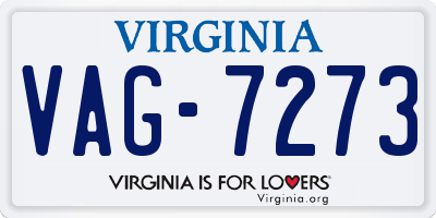 VA license plate VAG7273
