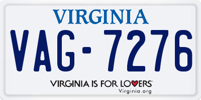 VA license plate VAG7276