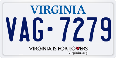 VA license plate VAG7279