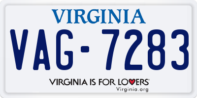 VA license plate VAG7283