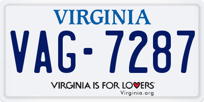 VA license plate VAG7287