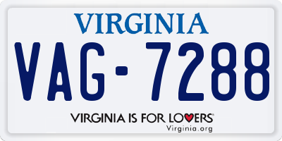 VA license plate VAG7288