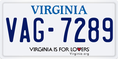 VA license plate VAG7289