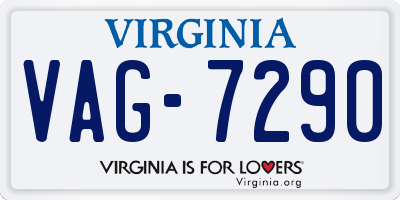 VA license plate VAG7290