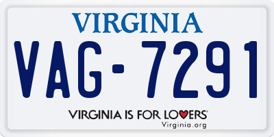VA license plate VAG7291