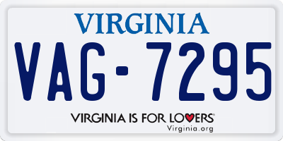 VA license plate VAG7295