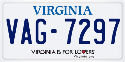 VA license plate VAG7297