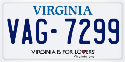 VA license plate VAG7299