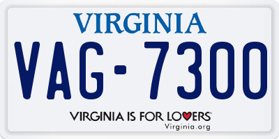 VA license plate VAG7300
