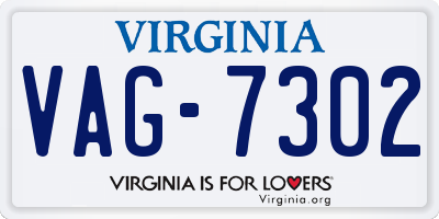 VA license plate VAG7302