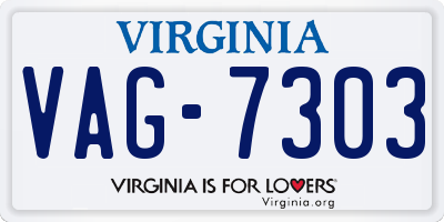 VA license plate VAG7303