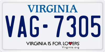 VA license plate VAG7305