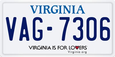 VA license plate VAG7306