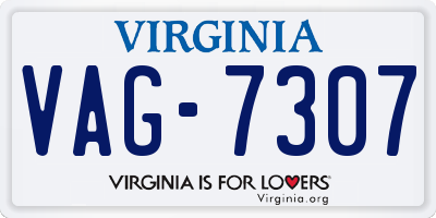 VA license plate VAG7307